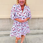 [Smith & Quinn] Tory Dress - Georgia Gameday Toile - The Pink Pineapple 850