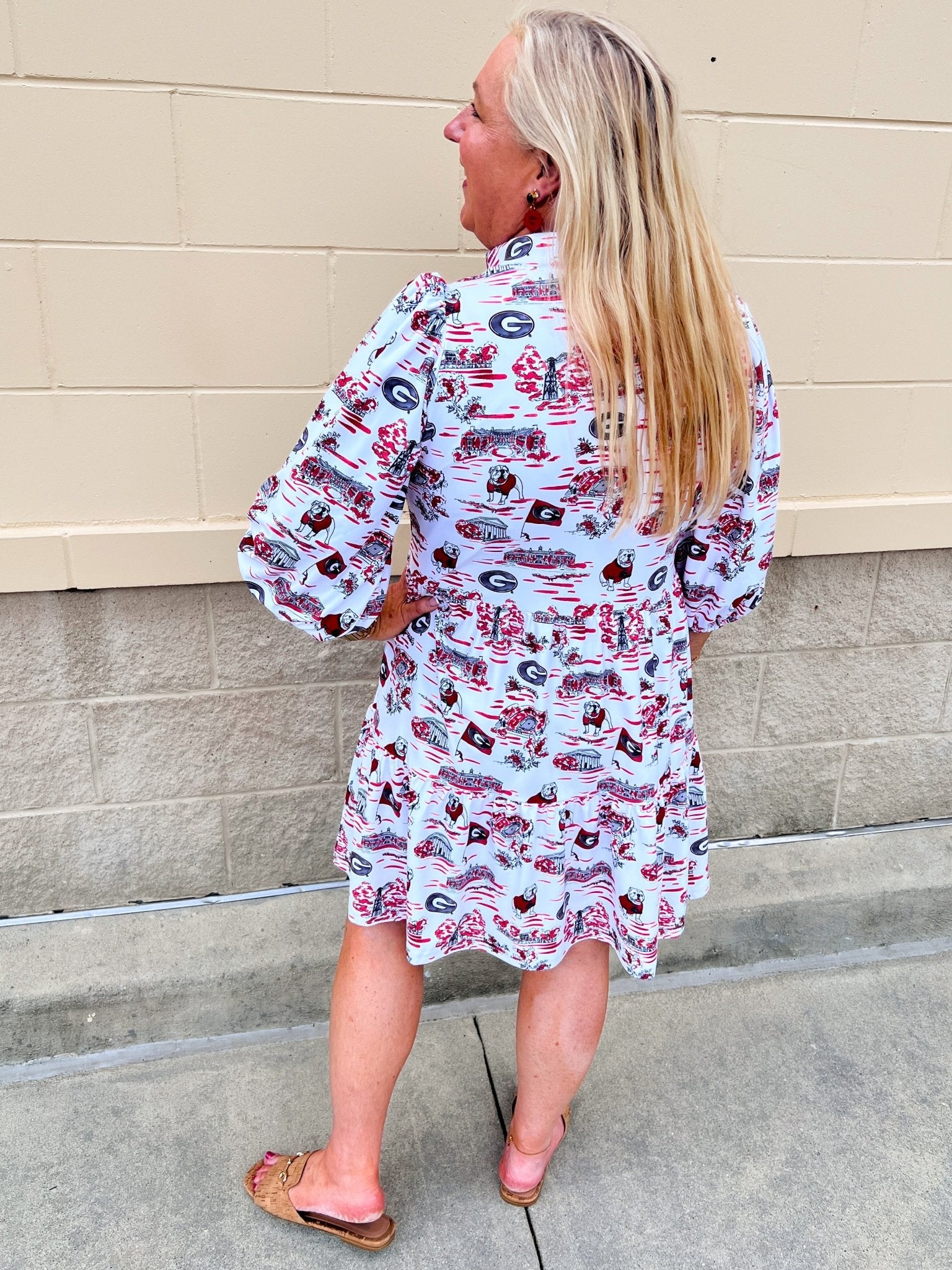 [Smith & Quinn] Tory Dress - Georgia Gameday Toile - The Pink Pineapple 850