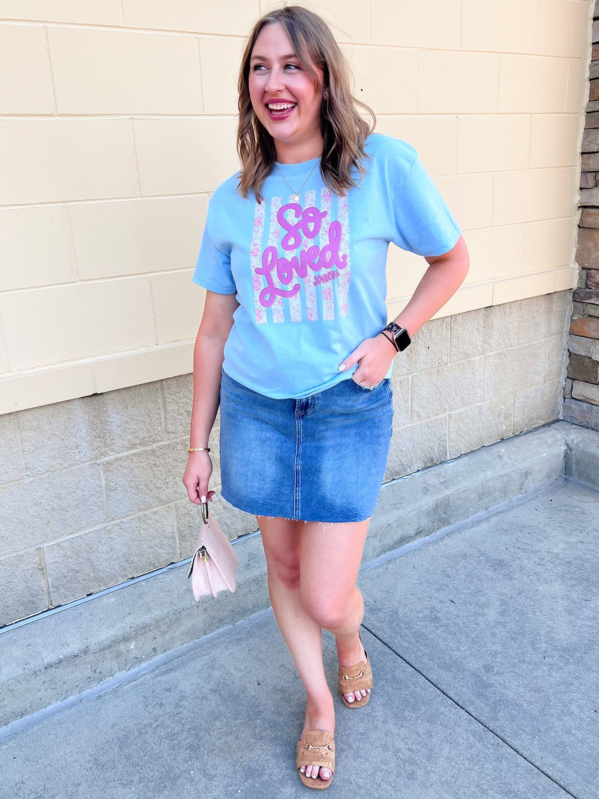 So Loved Stripe Tee - The Pink Pineapple 850