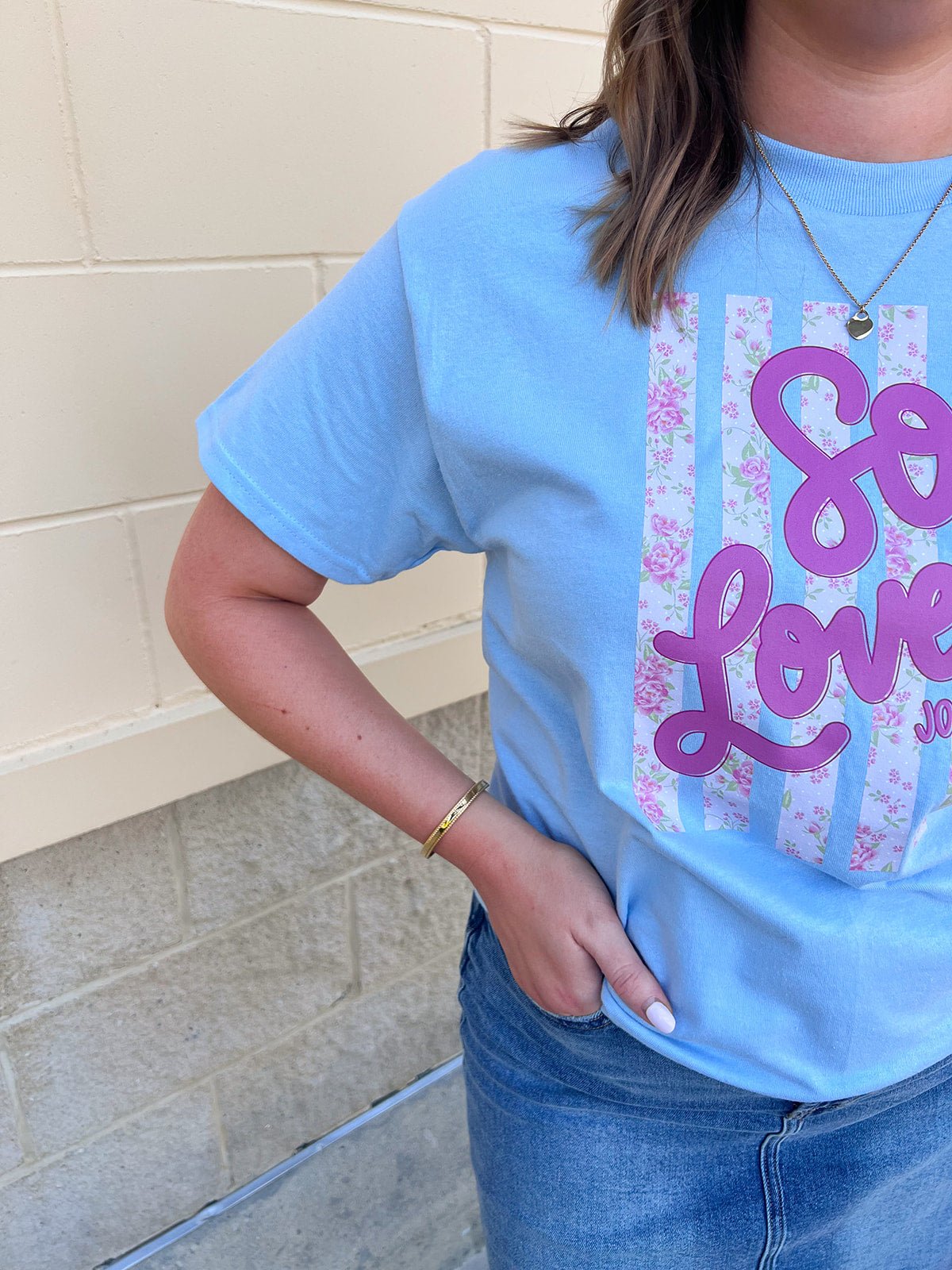 So Loved Stripe Tee - The Pink Pineapple 850