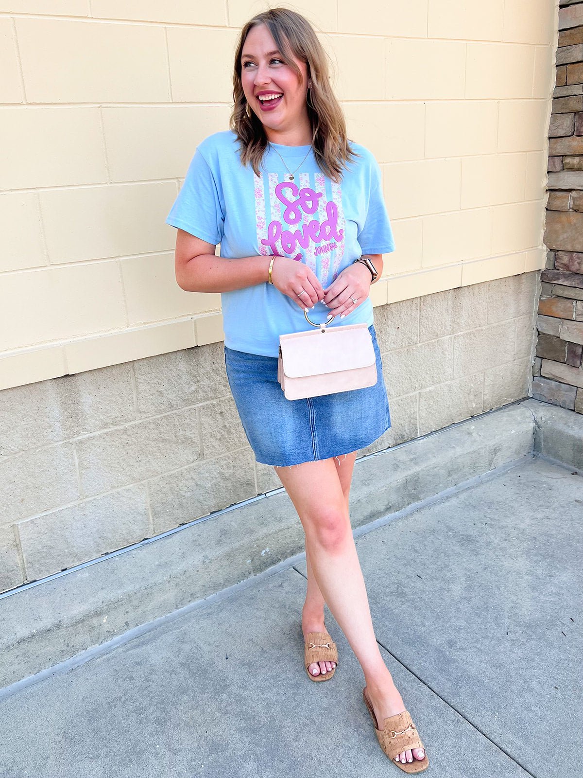 So Loved Stripe Tee - The Pink Pineapple 850