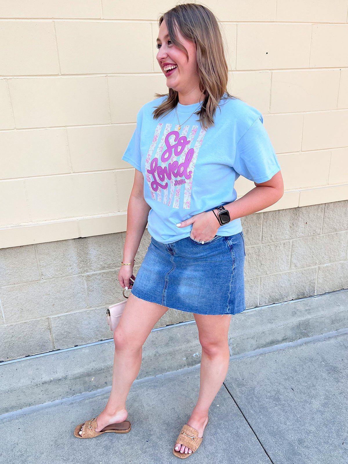 So Loved Stripe Tee - The Pink Pineapple 850
