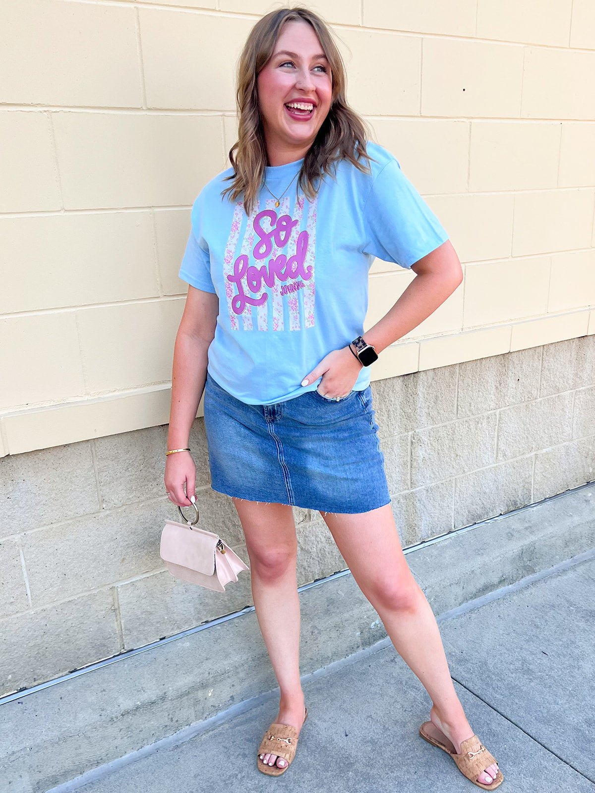 So Loved Stripe Tee - The Pink Pineapple 850
