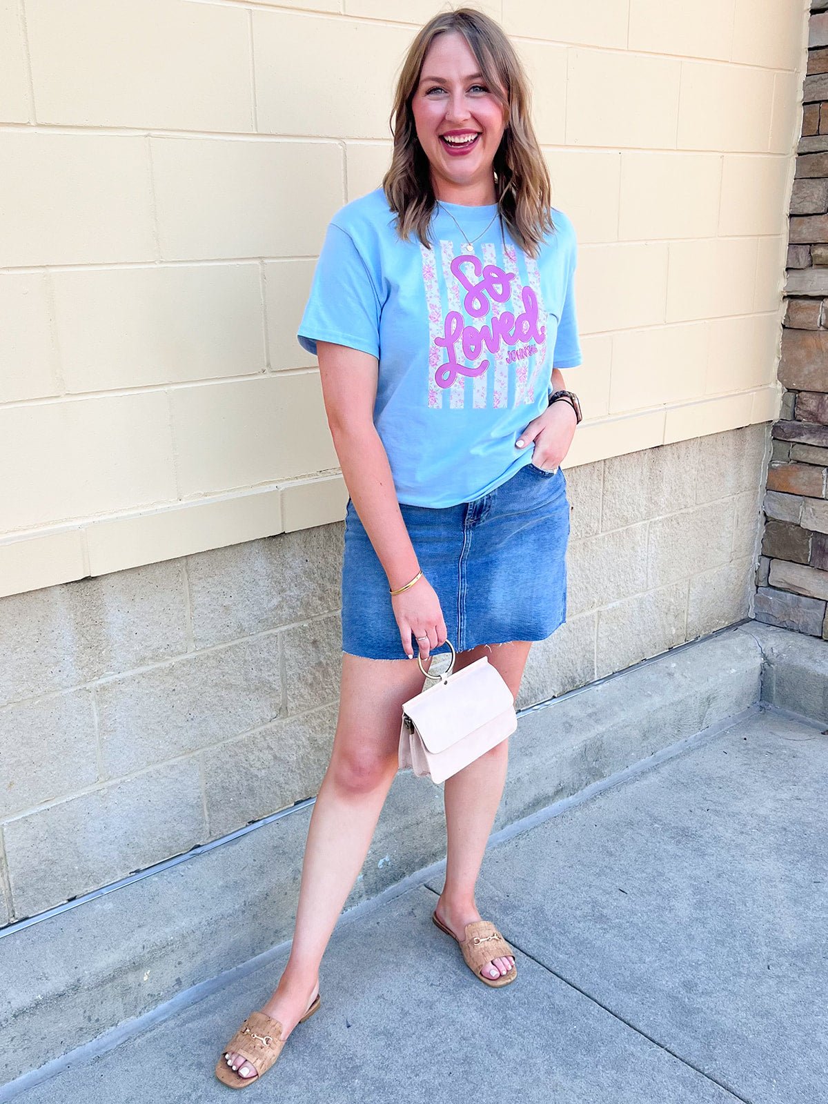 So Loved Stripe Tee - The Pink Pineapple 850