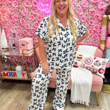 So Lovely Satin Bow Pajama Pants - The Pink Pineapple 850