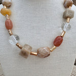 Soft Balance Stone & Acrylic Beaded Necklace - The Pink Pineapple 850