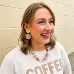 Soft Balance Stone & Acrylic Beaded Necklace - The Pink Pineapple 850