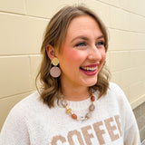 Soft Balance Stone & Acrylic Beaded Necklace - The Pink Pineapple 850