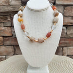 Soft Balance Stone & Acrylic Beaded Necklace - The Pink Pineapple 850
