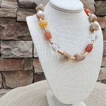 Soft Balance Stone & Acrylic Beaded Necklace - The Pink Pineapple 850