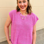 Soft Edit Drop Shoulder Sweater in Pink - The Pink Pineapple 850