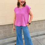 Soft Edit Drop Shoulder Sweater in Pink - The Pink Pineapple 850