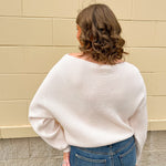 Soft Serenity Cream Boatneck Lightweight Sweater - The Pink Pineapple 850