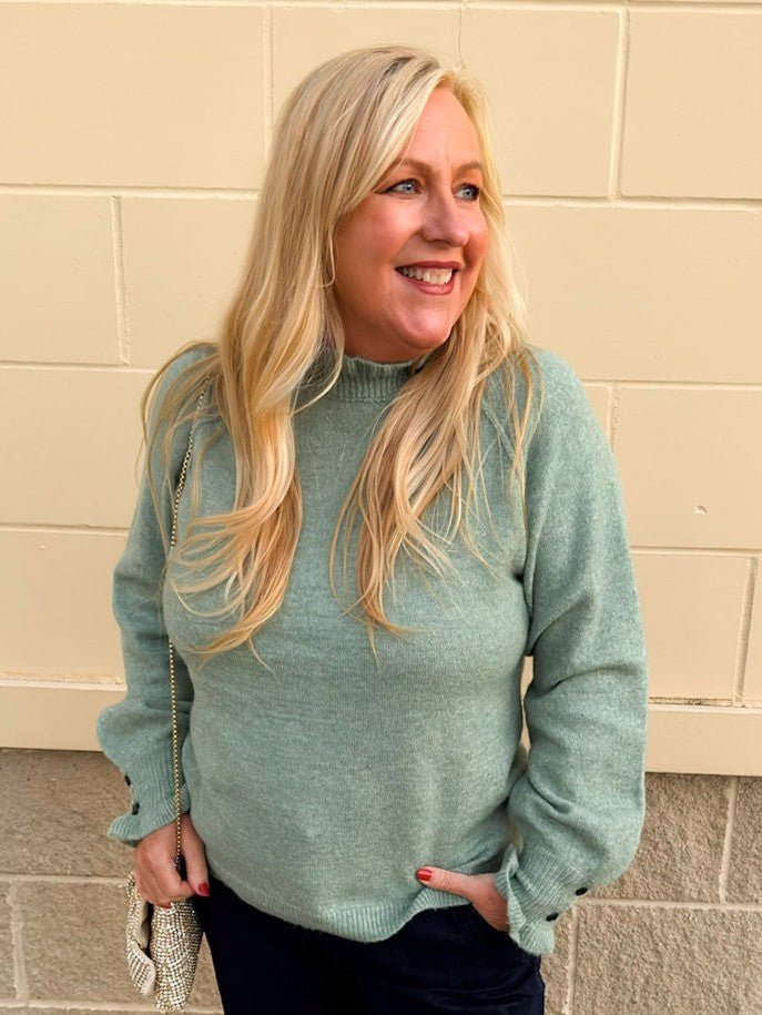 Soft Serenity Ruffle Sweater - The Pink Pineapple 850