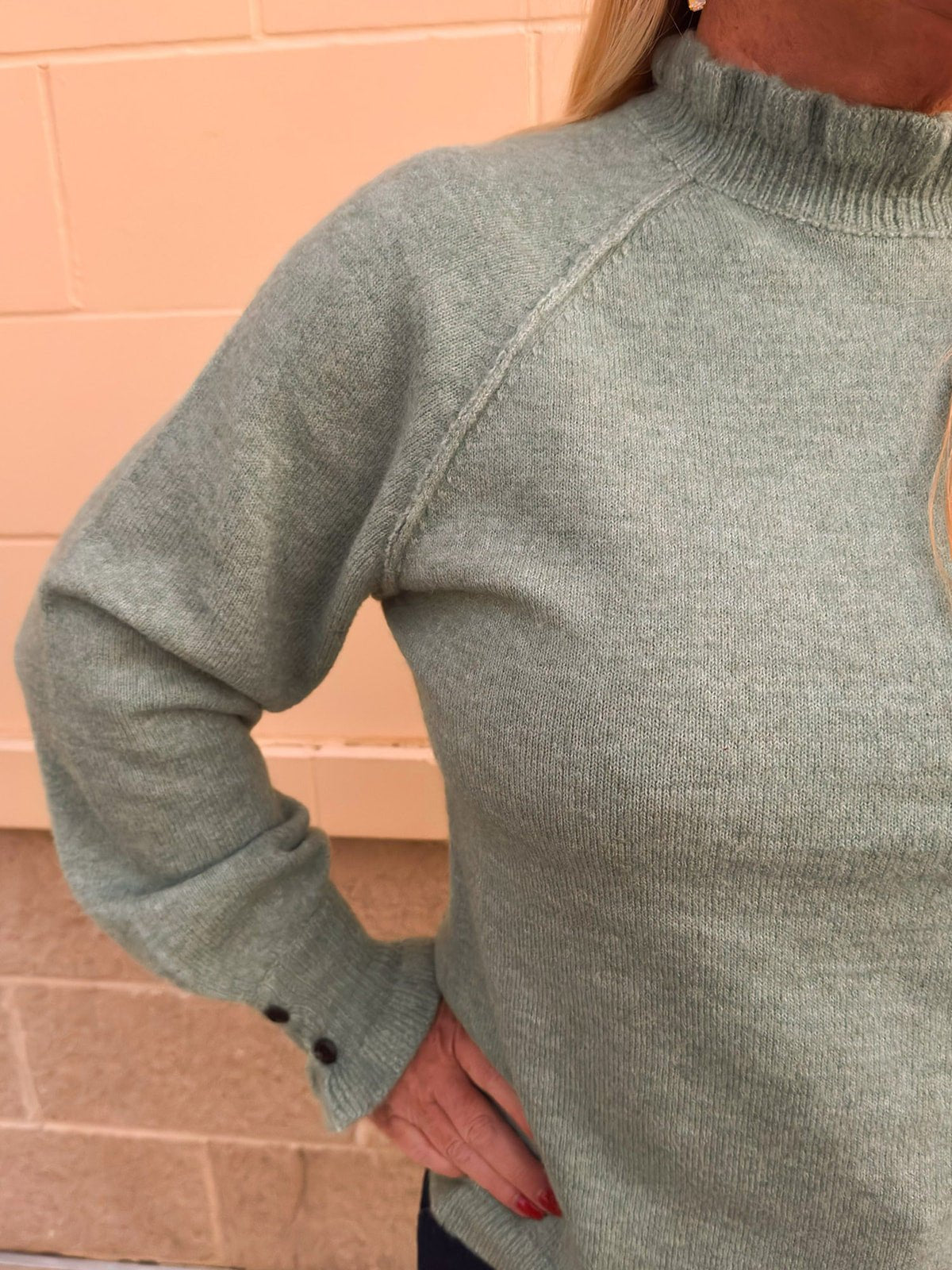 Soft Serenity Ruffle Sweater - The Pink Pineapple 850