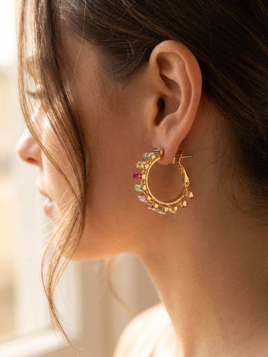 [Sorrelli] Bianca Hoop Earrings - The Pink Pineapple 850