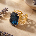 [Sorrelli] Brynn Cocktail Ring - Montana Blue | Bright Gold-Tone - The Pink Pineapple 850