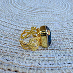 [Sorrelli] Brynn Cocktail Ring - Montana Blue | Bright Gold-Tone - The Pink Pineapple 850