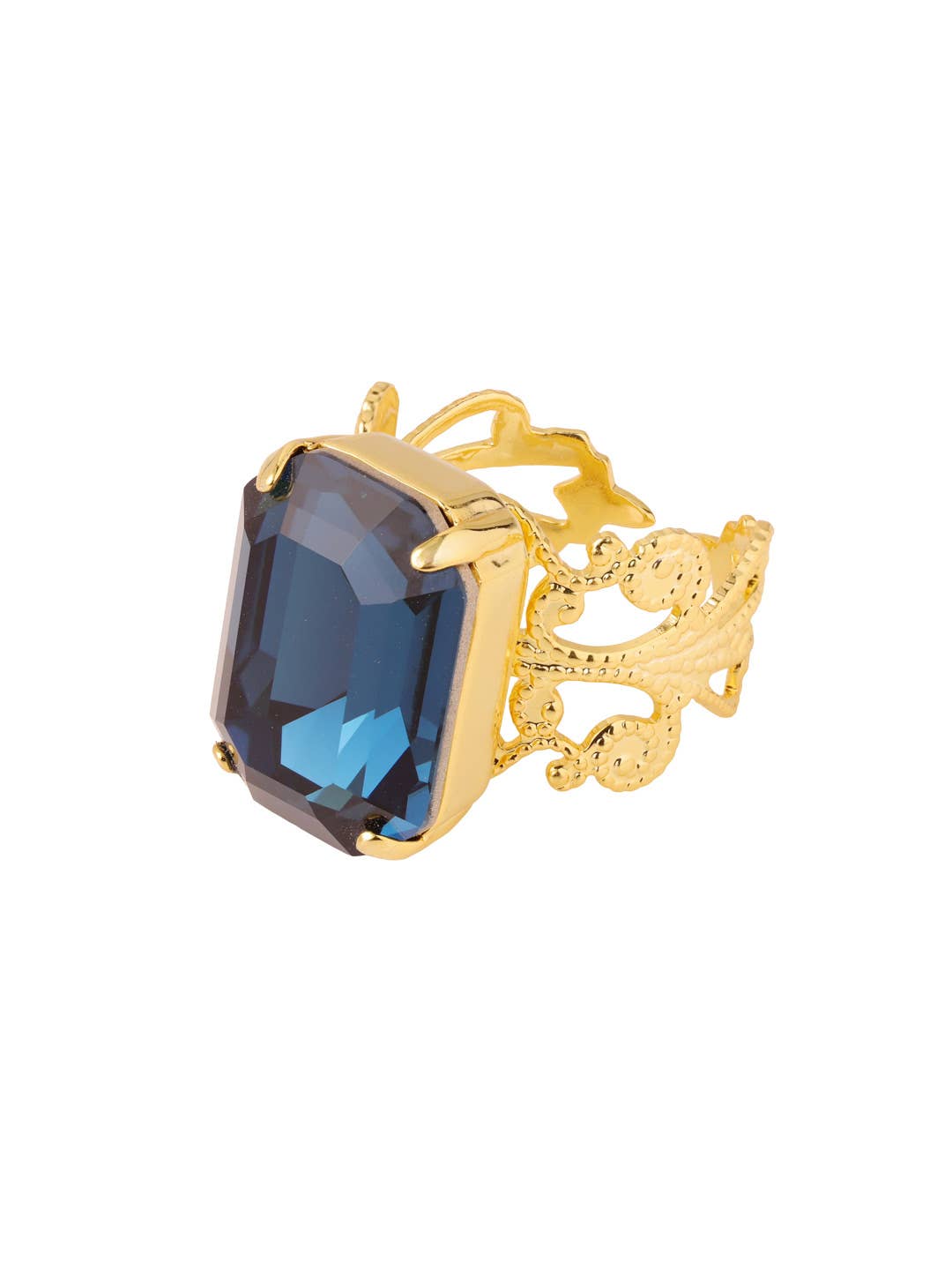 [Sorrelli] Brynn Cocktail Ring - Montana Blue | Bright Gold-Tone - The Pink Pineapple 850