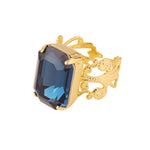 [Sorrelli] Brynn Cocktail Ring - Montana Blue | Bright Gold-Tone - The Pink Pineapple 850
