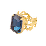 [Sorrelli] Brynn Cocktail Ring - Montana Blue | Bright Gold-Tone - The Pink Pineapple 850