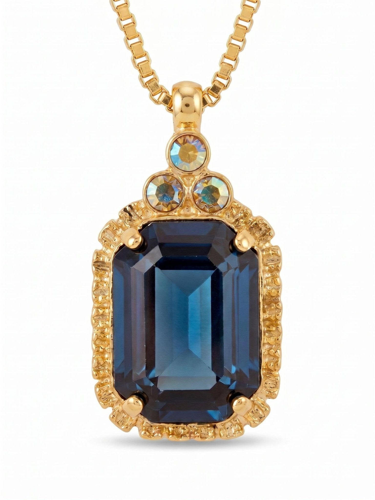 [Sorrelli] Brynn Embellished Pendant Necklace - Blue - The Pink Pineapple 850