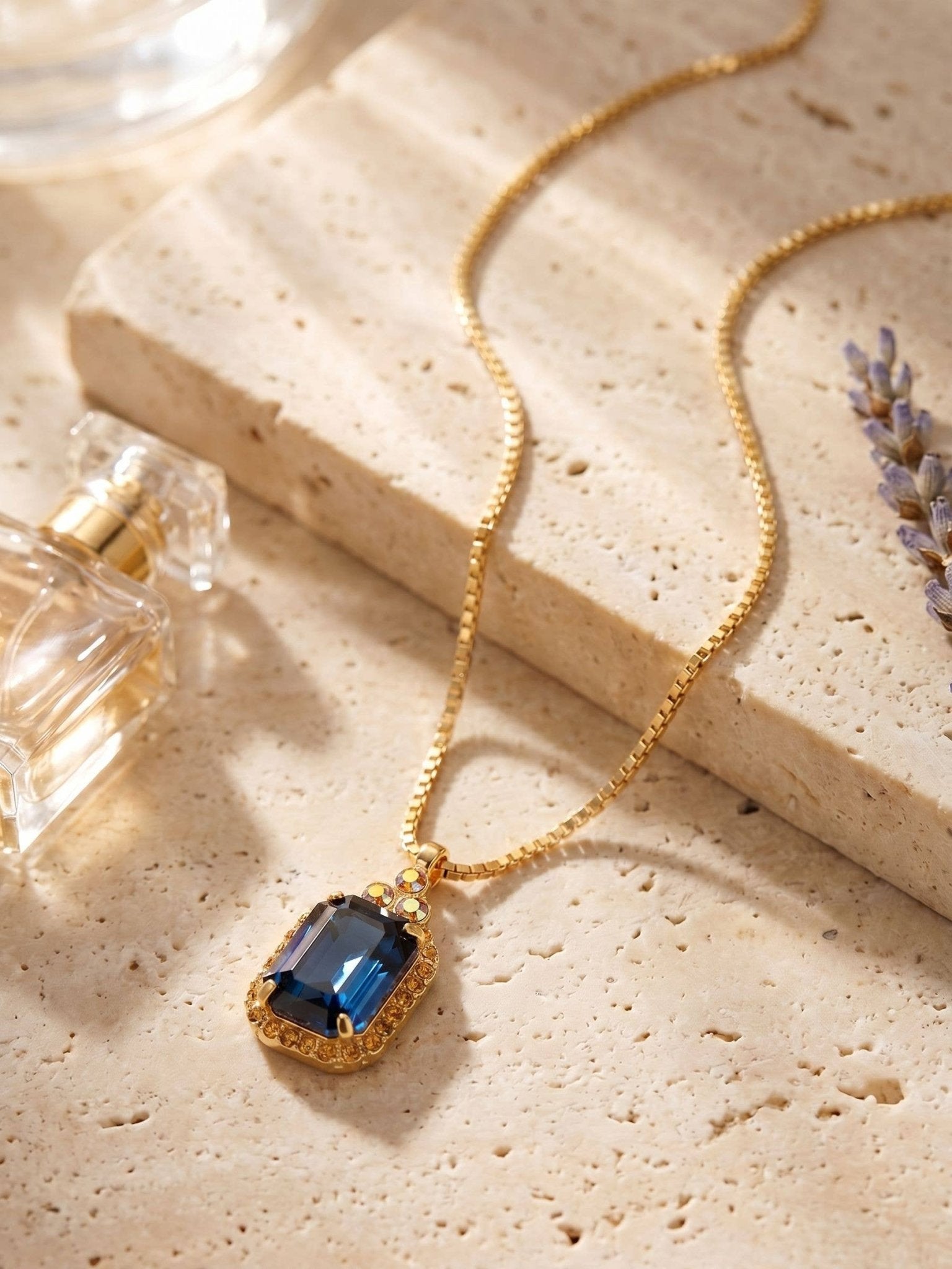 [Sorrelli] Brynn Embellished Pendant Necklace - Blue - The Pink Pineapple 850