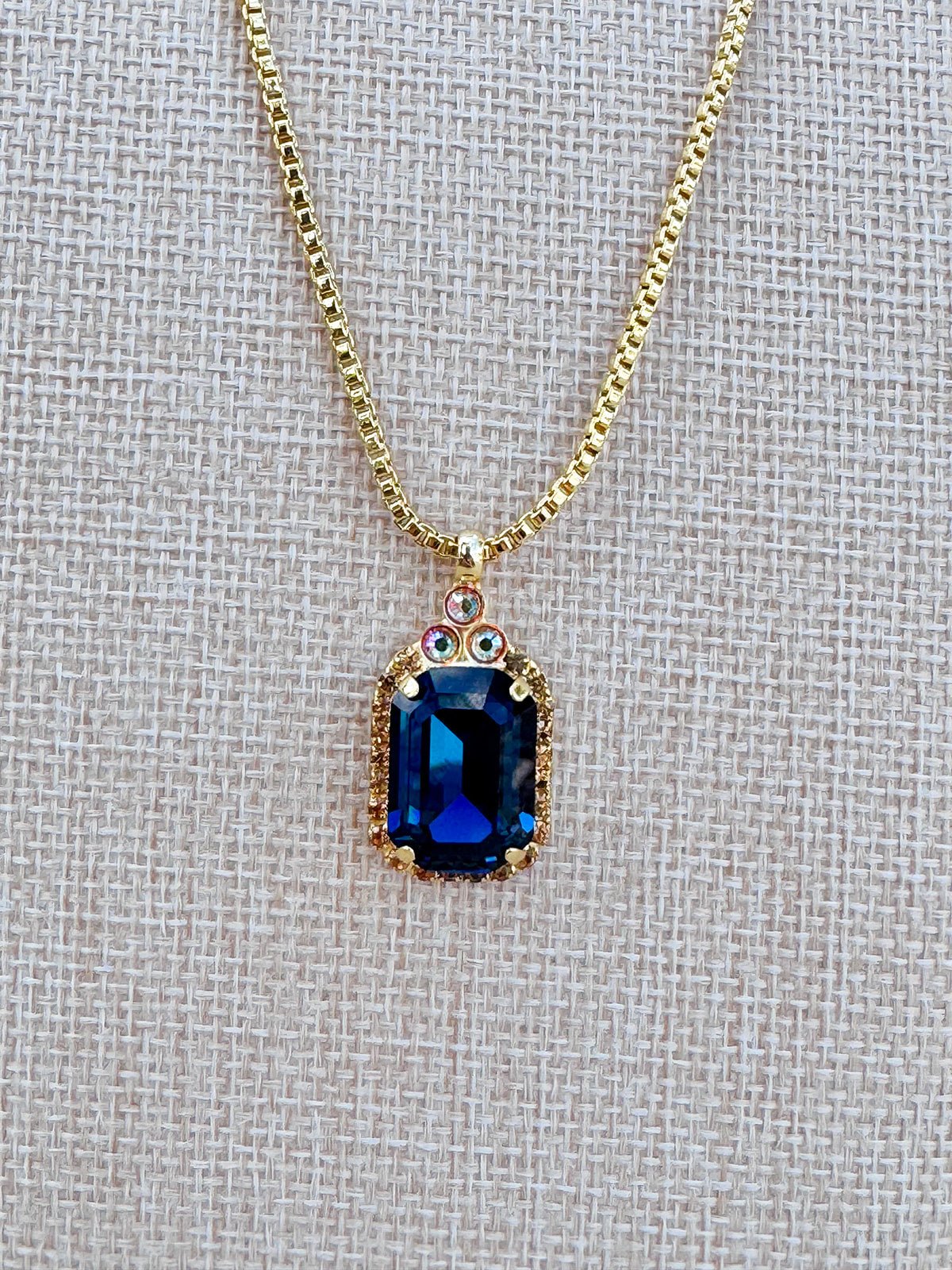 [Sorrelli] Brynn Embellished Pendant Necklace - Blue - The Pink Pineapple 850