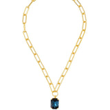 [Sorrelli] Brynn Paperclip Pendant Necklace - Blue - The Pink Pineapple 850