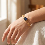 [Sorrelli] Brynn Paperclip Tennis Bracelet - Montana Blue - The Pink Pineapple 850