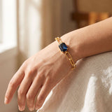 [Sorrelli] Brynn Paperclip Tennis Bracelet - Montana Blue - The Pink Pineapple 850
