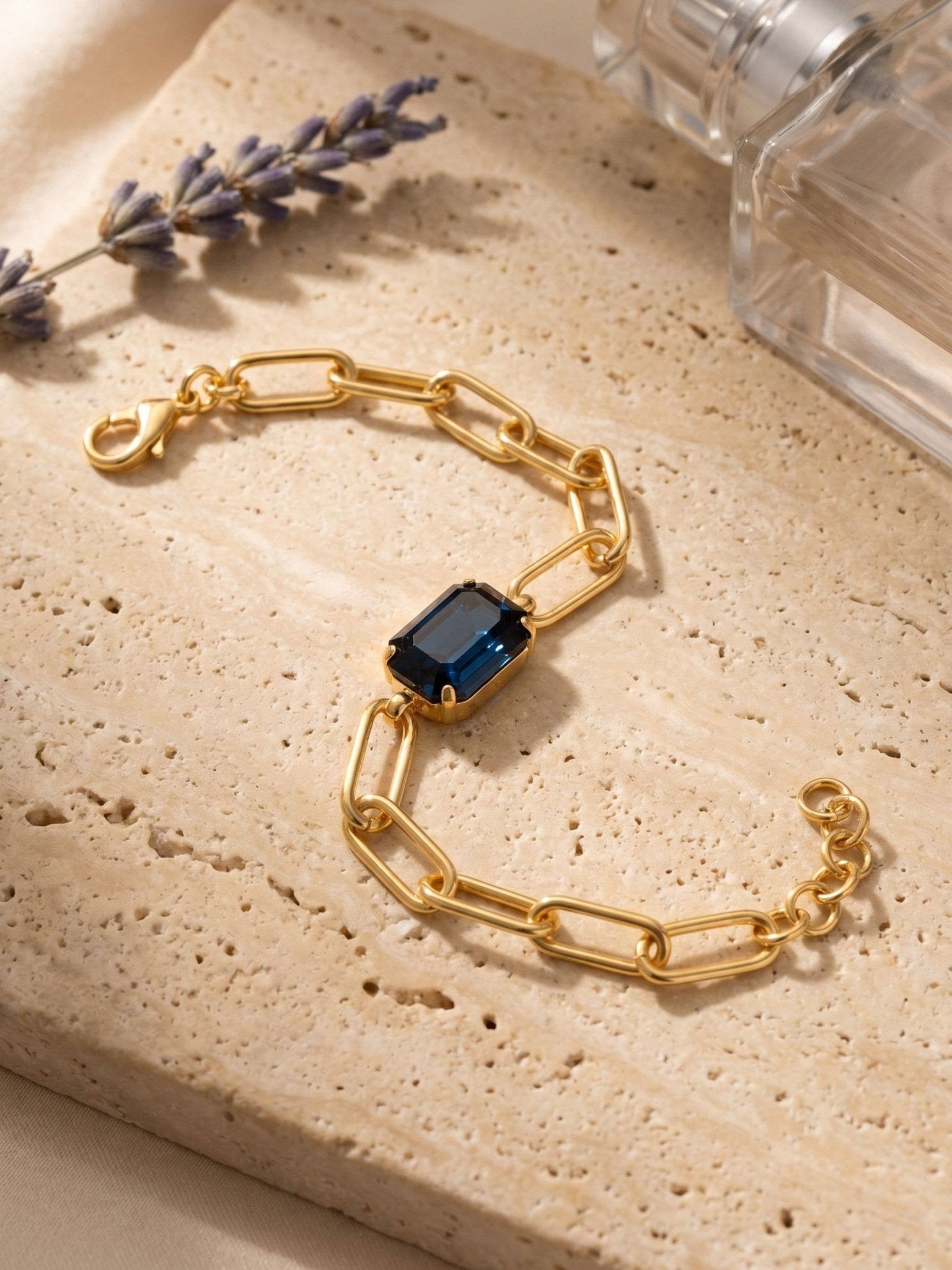 [Sorrelli] Brynn Paperclip Tennis Bracelet - Montana Blue - The Pink Pineapple 850