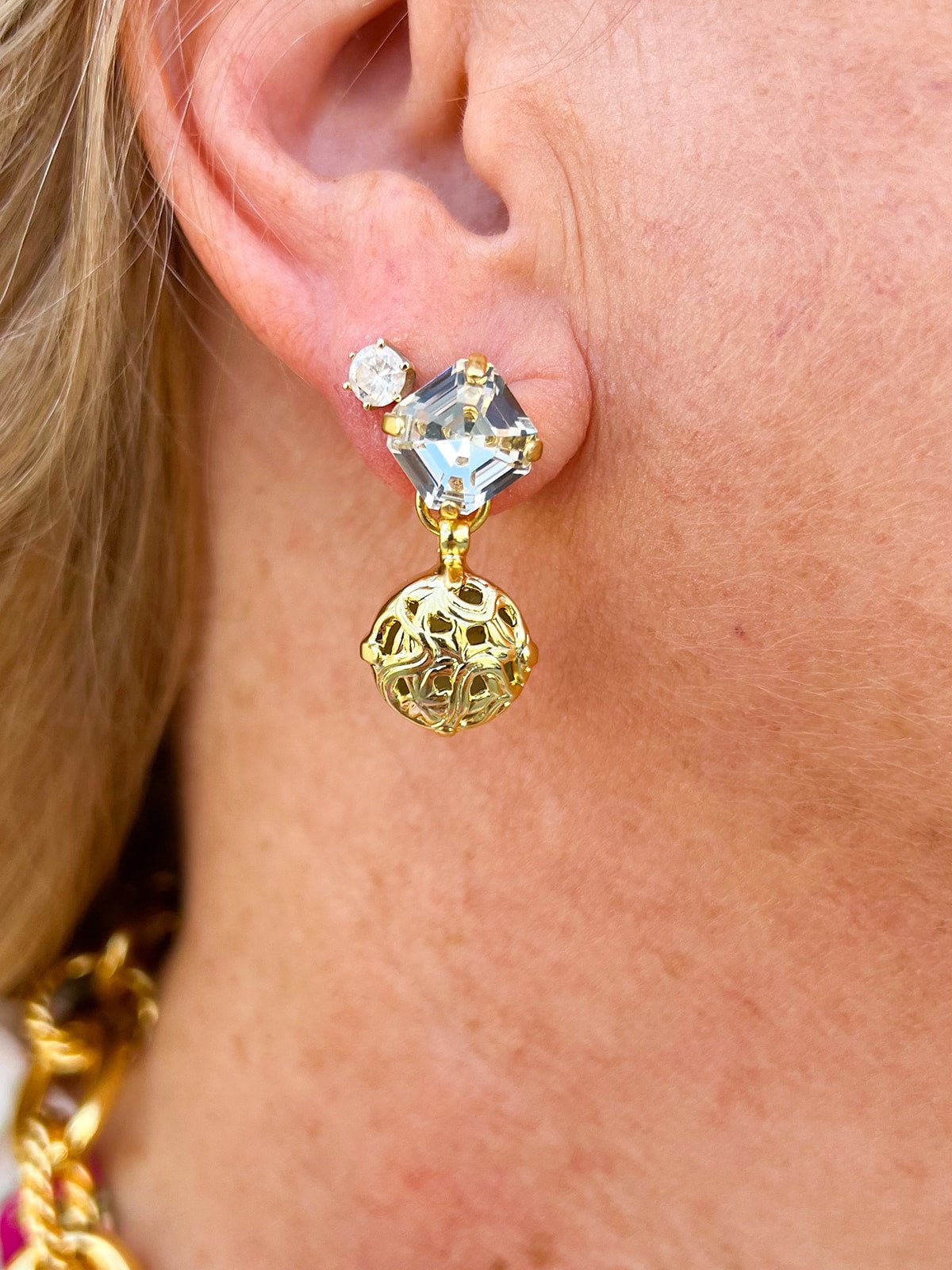 [Sorrelli] Clementine Dangle Earrings - The Pink Pineapple 850