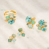 [Sorrelli] Crystal Assorted Rounds Stacked Ring - The Pink Pineapple 850