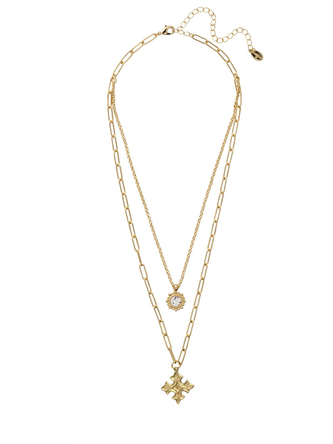 [Sorrelli] Double Chain Pendant Necklace - The Pink Pineapple 850
