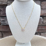 [Sorrelli] Freshwater Pearl 10K Gold Pendant Necklace - The Pink Pineapple 850