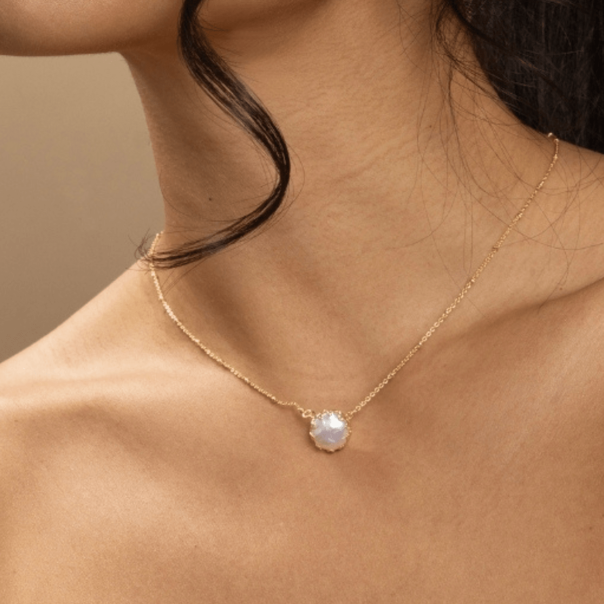 [Sorrelli] Freshwater Pearl 10K Gold Pendant Necklace - The Pink Pineapple 850