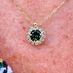 [Sorrelli] Haute Halo Pendant Necklace Emerald - The Pink Pineapple 850