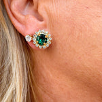 [Sorrelli] Haute Halo Stud Earring Emerald - The Pink Pineapple 850