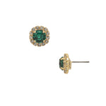 [Sorrelli] Haute Halo Stud Earring Emerald - The Pink Pineapple 850