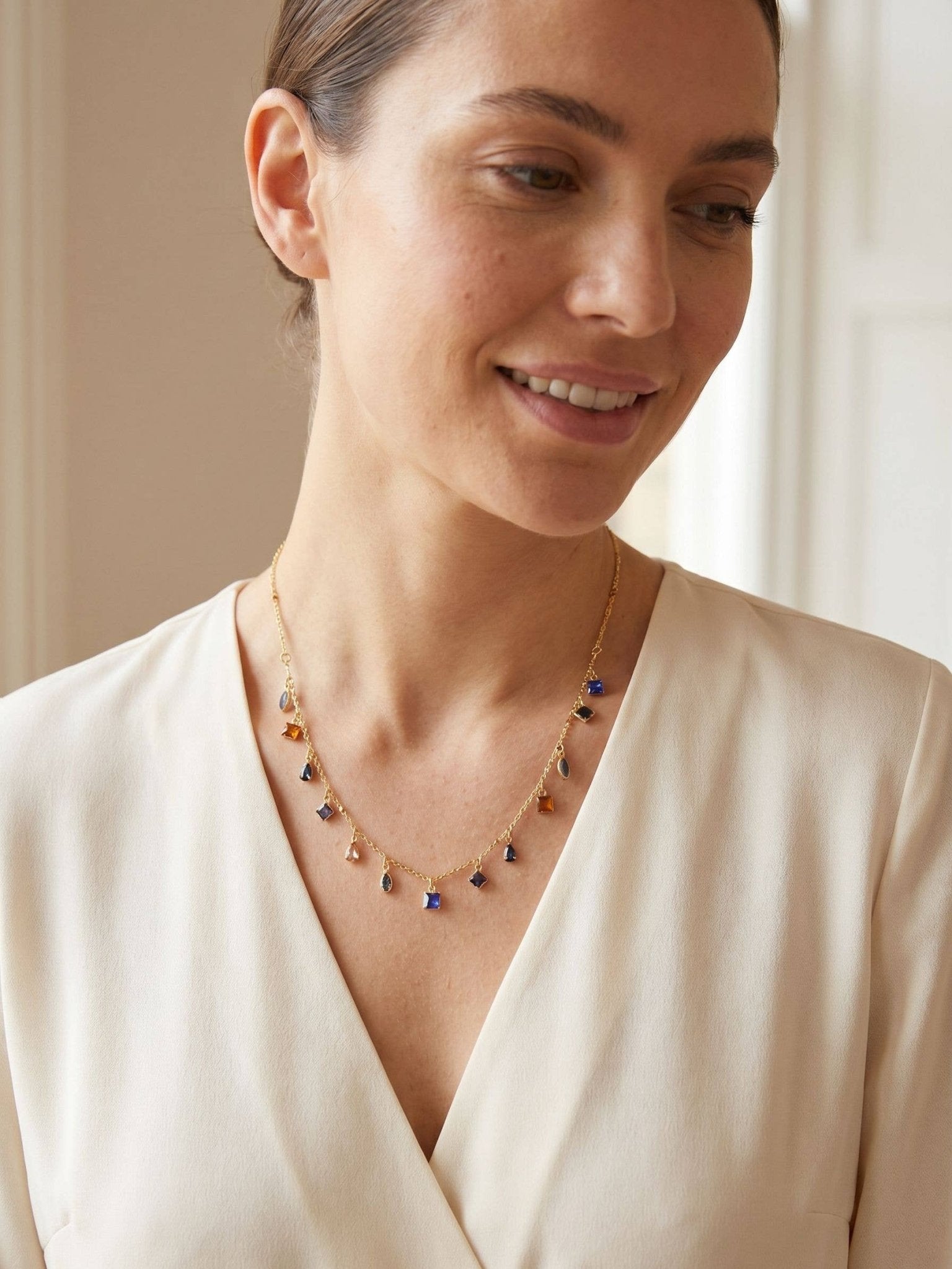 [Sorrelli] Indie Tennis Necklace - Multicolor - The Pink Pineapple 850