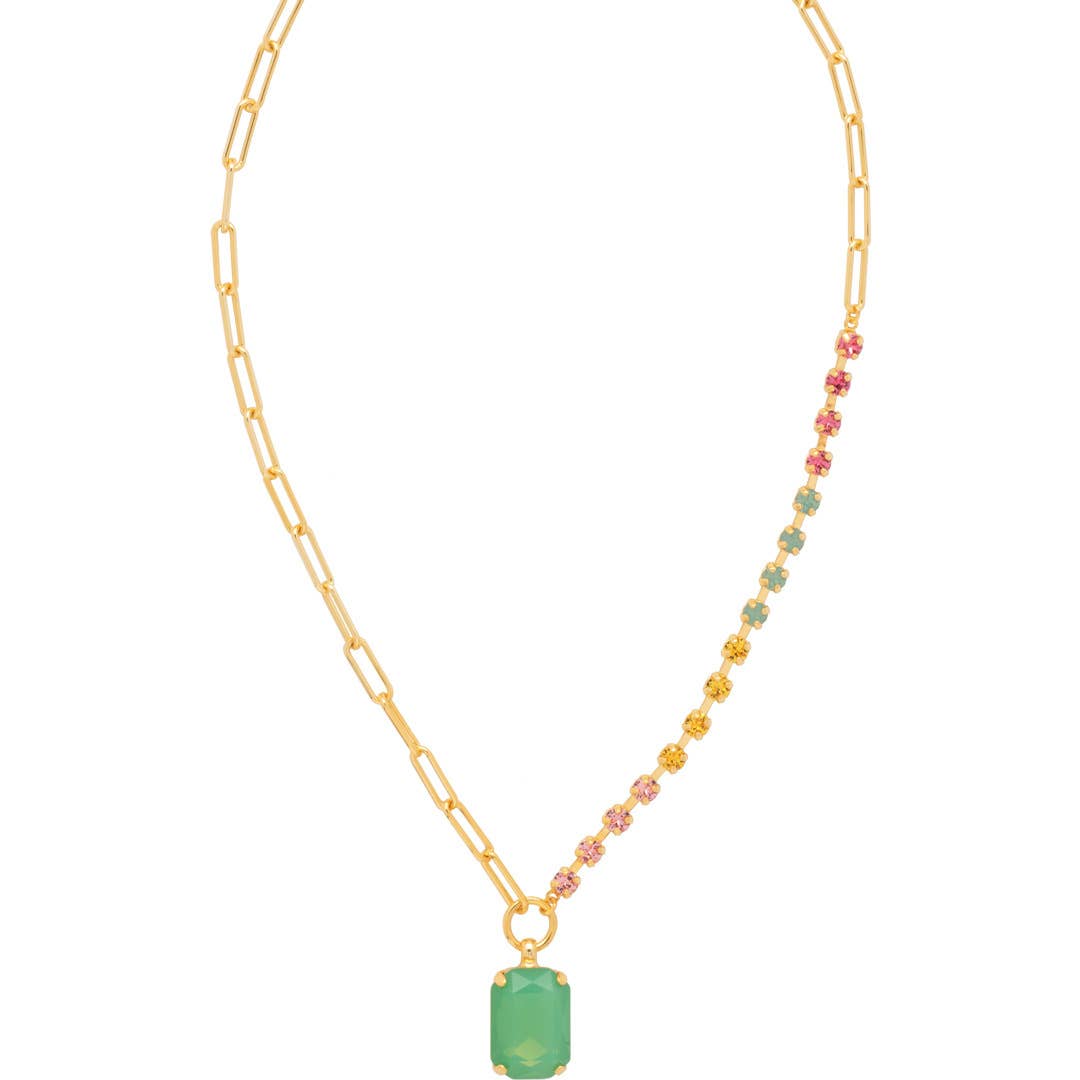 [Sorrelli] Iris Asymmetrical Pendant Necklace - The Pink Pineapple 850