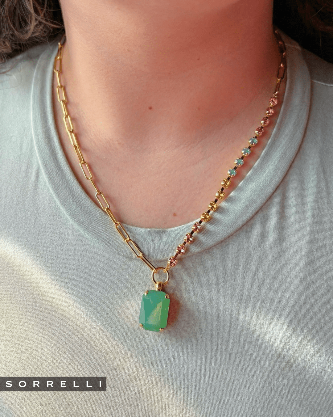 [Sorrelli] Iris Asymmetrical Pendant Necklace - The Pink Pineapple 850