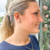 Sorrelli Isabella Stud Earrings - Polished Pearl - The Pink Pineapple 850