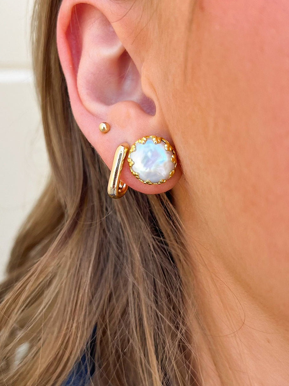 [Sorrelli] Isabella Stud Earrings – Polished Pearl - The Pink Pineapple 850