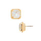 [Sorrelli] Izzy Decorated Stud Earrings – White - The Pink Pineapple 850