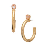[Sorrelli] Keeley Emerald Cut Hoop Earrings – Orange - The Pink Pineapple 850