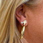 Sorrelli Keeley Studded Hoop Earrings in Icicle - The Pink Pineapple 850