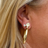 Sorrelli Keeley Studded Hoop Earrings in Icicle - The Pink Pineapple 850