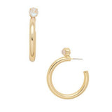 Sorrelli Keeley Studded Hoop Earrings in Icicle - The Pink Pineapple 850